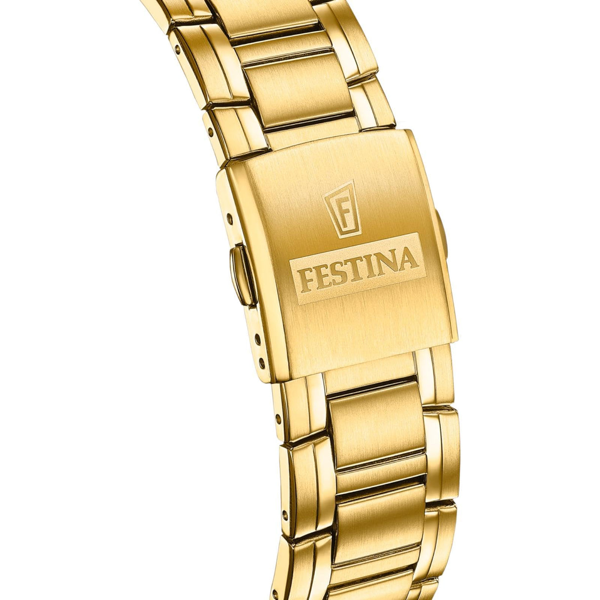 Festina Reloj Hombre F20705/6 Timeless Chronograph Caja de Acero Inoxidable 316l Dorado Correa de Acero Inoxidable 316l Dorado