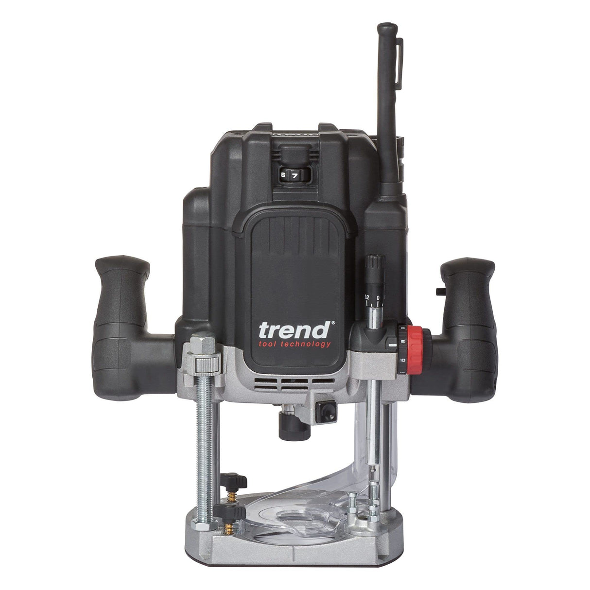 Trend T12EK 2300W Fresadora de velocidad variable de 12 mm 230 V UE, profundidad de entrada de 80 mm, perfecto para ajuste de cerradura, juntas de encimera y perfilado de madera, T12EK/EURO