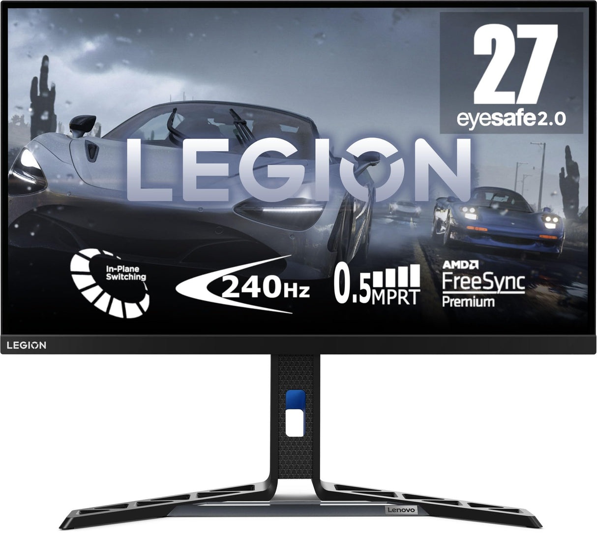 Lenovo Legion Y27f-30 - Monitor Gaming 27" FullHD con EyeSafe (IPS, 280Hz (OD), 0.5ms MPRT, HDMI+DP+USB, Cables DP y USB, FreeSync Premium, Altavoces) Ajuste de inclinación/rotación/giro/altura -Negro