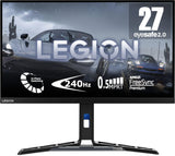 Lenovo Legion Y27f-30 - Monitor Gaming 27" FullHD con EyeSafe (IPS, 280Hz (OD), 0.5ms MPRT, HDMI+DP+USB, Cables DP y USB, FreeSync Premium, Altavoces) Ajuste de inclinación/rotación/giro/altura -Negro