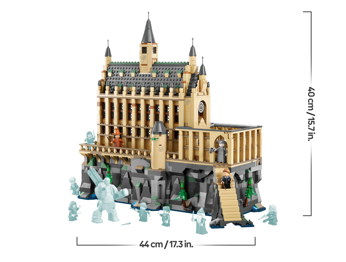 Lego Harry Potter Castillo de Hogwarts: Gran Comedor de la Escuela de Magos de Juguete, 11 Minifiguras Incluidas Hermione Granger y Ron Weasley, Regalo para Niños y Niñas de 10 Años o Mas 76435