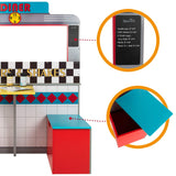 WOOMAX Cocina de Juguete con luz y Sonido, Cocinita de Madera Infantil, Bar Retro, Medidas 90,2x58,4x104,1cm, Juguete para niños y niñas (85287)