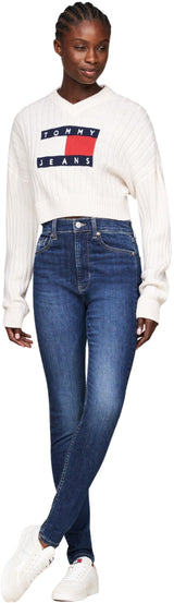 Tommy Jeans Sylvia HGH Skn CH0258, Jeans Mujer, Azul (Denim Dark), 31W / 32L