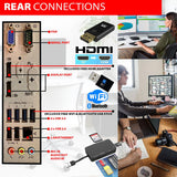 GMR Ultra Slim i7 Office PC, Computadora de Oficina de Negocios, garantía de 3 años, 32 GB RAM, 4000 GB SSD, DVD±RW, USB 3, Windows 11 Prof, WiFi Bluetooth