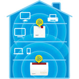 ¡POR FRITZ! Repetidor 1200 AX (repetidor Wi-Fi 6) equipado con dos unidades de radio (banda de 5 GHz (hasta 2.400 Mbps), banda de 2.4 GHz (hasta 600 Mbps), versión en alemán)