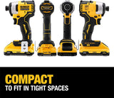 DEWALT DCF809L2T-QW - Atornillador Impacto sin escobillas XR 18V 1/4" 190Nm con 2 baterías Li-Ion 3,0Ah con maletín TSTAK