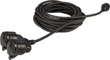 Meister Cable alargador de Goma con Doble Acoplamiento, 25 m, para Exterior (IP44), Conector Schuko, Color Negro