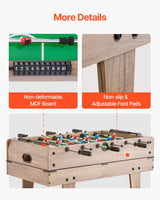 VEVOR Mesa de Juego Combinada 4 en 1 de Hockey de Aire de 82 cm, con Billar, Hockey, Futbolín, Ping Pong, Empujadores y Discos, Mesa de Juegos Deportivos a Niños, Sala de Juegos Familiar, Oficina