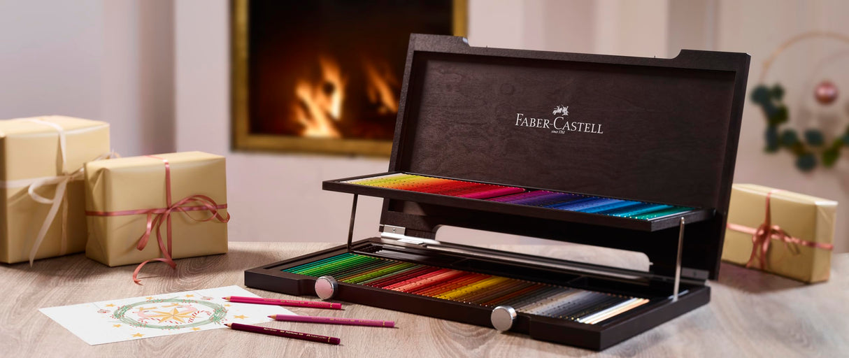 Faber-Castell 110013 - Estuche de Madera con 120 Ecolápices Polychromos - Multicolor