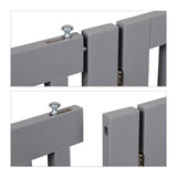Relaxdays Barrera Seguridad Niños, Valla Protectora, Puerta, 92x206cm, Plegable, Cerca Protección Bebés, Perros, Gris