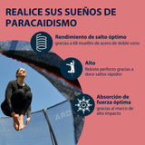 HUDORA Trampolin 4square - Trampolín rectangular al aire libre de 244x366/215x305 cm - Cama elástica deportiva rectangular para hasta 120 kg - Trampolín familiar con alta capacidad de salto