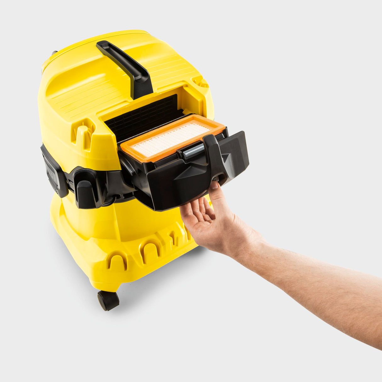 Kärcher Aspiradora en seco y húmedo WD 4 V-20/5/22, Potencia: 1000 W, depósito de plástico: 20 l, Manguera aspiración: 2,2 m, función soplado, Boquilla para Suelos y Ranuras, Bolsa Filtro de Fieltro