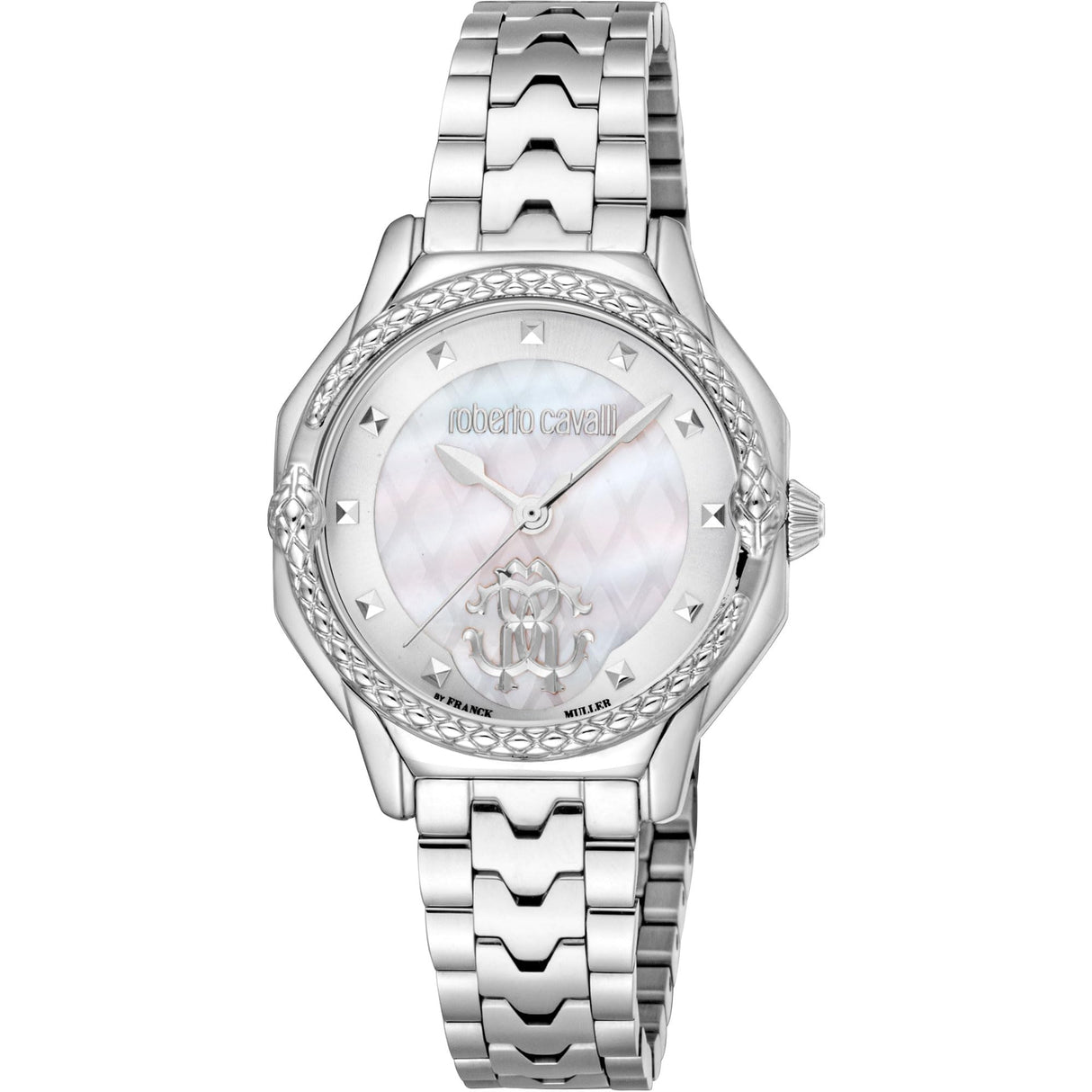 Roberto Cavalli by Franck Muller Reloj Analógico para Mujeres de Cuarzo con Correa en Acero Inoxidable RV1L225M0041