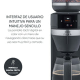 SEVERIN FILKA, cafetera de filtro totalmente automática, cafetera de filtro 5 en 1 con pantalla LED, molinillo, con jarra de cristal, negro mate/acero inoxidable, KA 9694