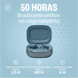 JBL Live Flex 3 Auriculares inalámbricos de botón True Wireless con cancelación de ruido adaptable, hasta 50 horas de reproducción, Bluetooth, audio de alta resolución, azul