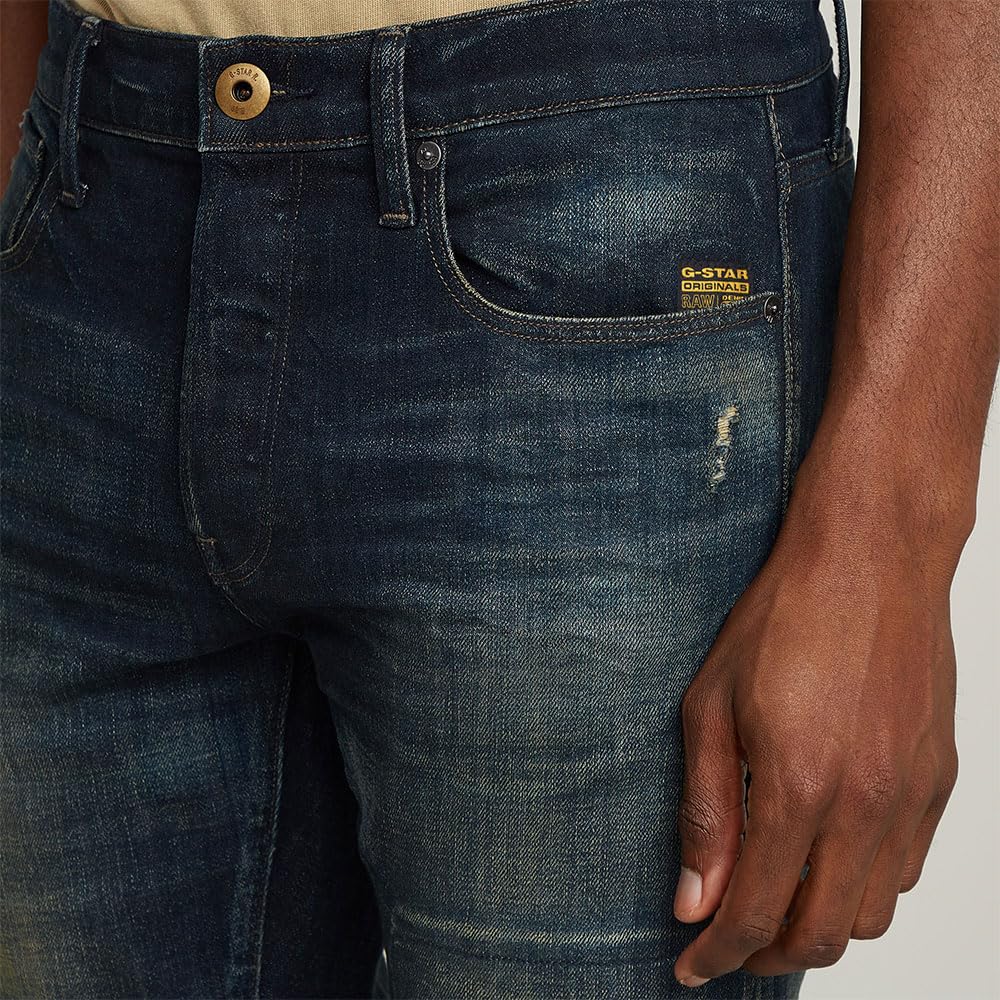 G-STAR 3301 Slim Jeans Vaqueros, Azul (Antique Foundry Repaired 51001-d594-h102), 32W / 32L Hombre