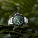 Tommy Hilfiger Reloj Analógico de Cuarzo multifunción para hombre con Correa en Acero Inoxidable, Verde (Green)