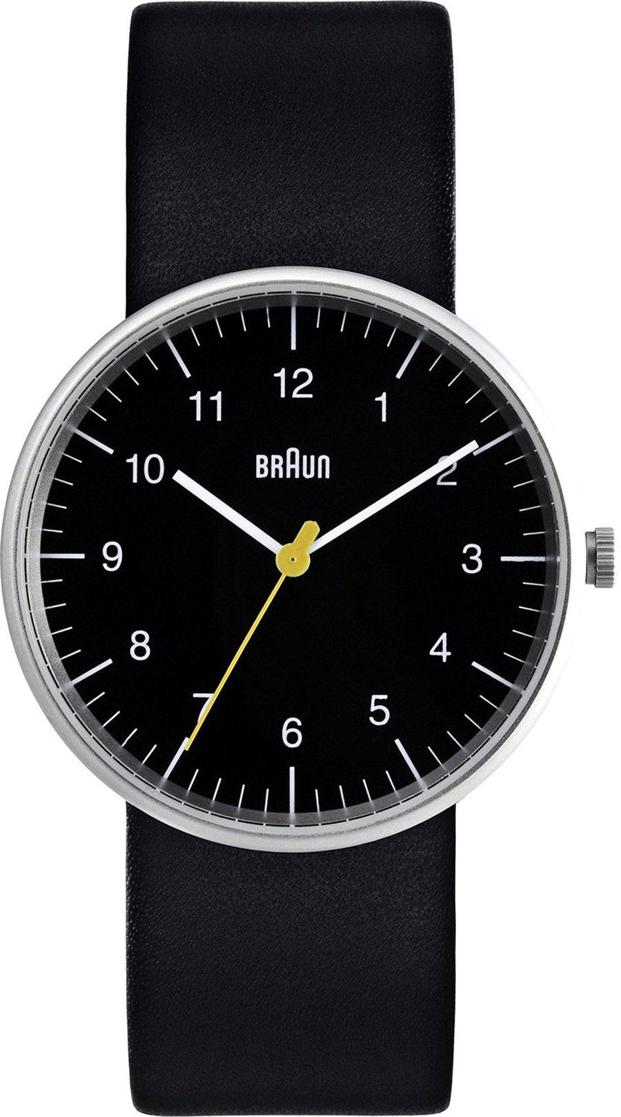 Braun BN0021BKBKG - Reloj analógico de caballero de cuarzo con correa de piel negra