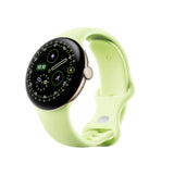 Google Pixel Watch 4 (41 mm) - Smartwatch Android con Seguimiento de la el Estado físico, y la Ayuda de Gemini - Caja de Aluminio en Oro Champagne - Correa Deportiva en Verde Lima - LTE