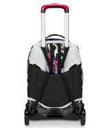 Seven - Mochila escolar Jack de 2 ruedas, color negro fucsia, Mark On Girl, 3 en 1, triple uso, mochila con carro desenganchable, bolsillo para botella y sistema cruzado, mochila escolar de viaje,