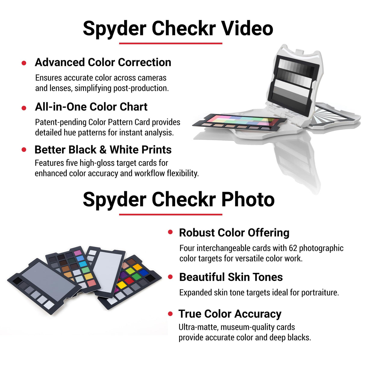 Datacolor Spyder Photo/Video Kit - SpyderPro, Spyder Cube, Spyder Checkr Video y Spyder Checkr Photo Card Set suministrados en un Estuche de Metal - Gestión del Color para fotógrafos y camarógrafos
