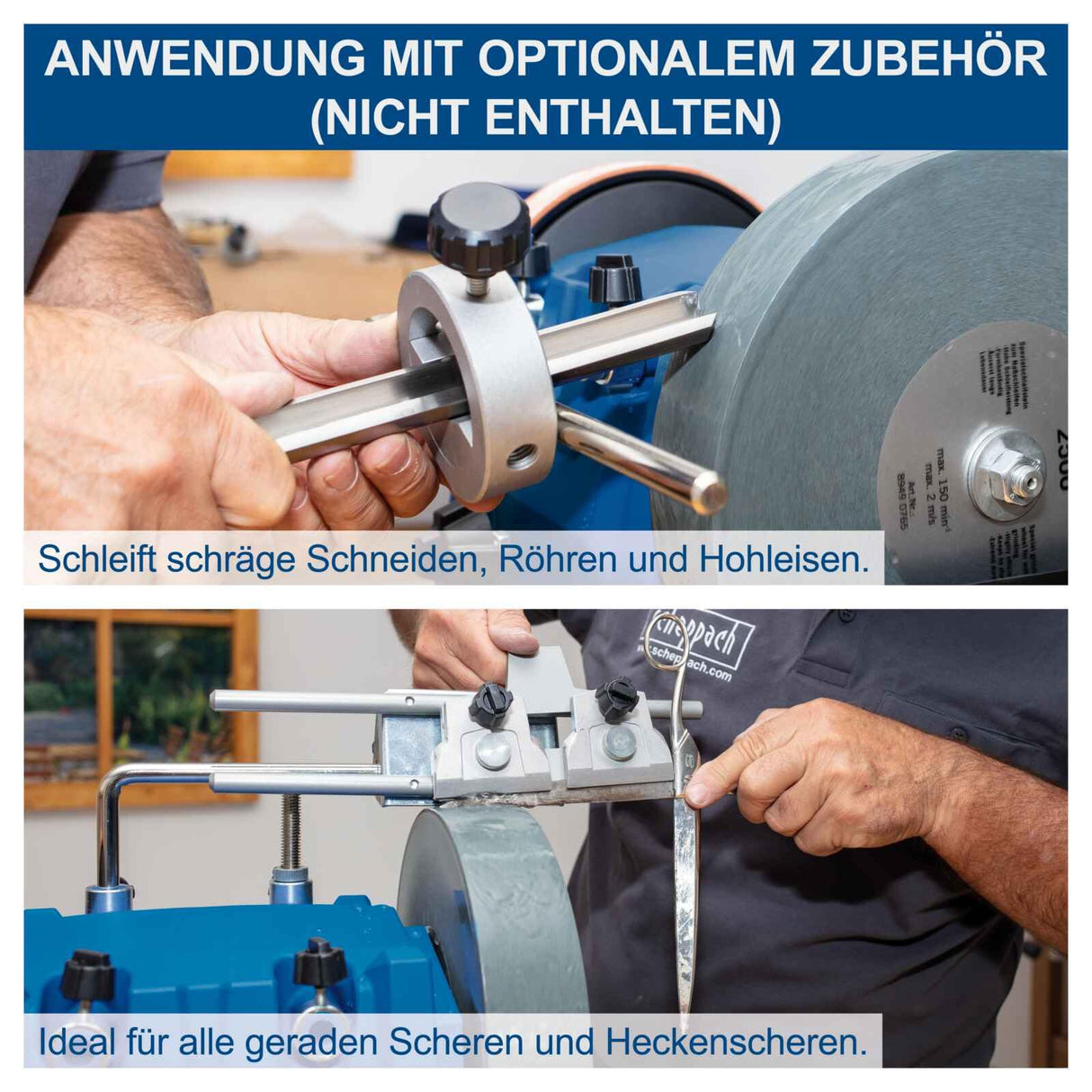 Scheppach Afiladora con muela al agua Tiger 5000s 230-240V 50Hz 150W + Kit de accesorios marca