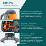 Mantona Mochila para Camera elementsPro 40 - con compartimentos internos ajustables, mucho espacio de almacenamiento para cámara y accesorios, computadora portátil, incl. cubierta de lluvia