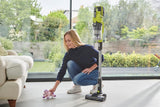 Ryobi - Aspirador de Escoba sin Cable 18V One+ - Depósito 0,6l - Caudal 820l/min - Tubo Extraíble - Ideal para Limpieza de Suelos Duros, Parquet, Alfombras - sin Batería ni Cargador - RSV18-0