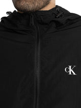 Calvin Klein Cortavientos Hombre Nylon Hooded ligero, Negro (Ck Black), XL