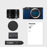 Panasonic Lumix DC-S9NE-A Cámara para Vlog con Fotograma Completo y Puerta Abierta sin Espejo, 24,2 MP, Vídeo 6K/4K, PDAF de 779 Puntos, WiFi 5 GHz, Azul, con S-R1840 18-40mm S Lente De Cámara