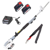 IKRA tijeras cortasetos telescópico a batería ICPH 2040, incl. 2x batería, cargador rápido y cinta de hombro