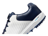 Skechers Herren Pro 6 wasserdichter Golfschuh Sneaker, Weiß/Marineblau/Blau Twist Fit, 43 EU