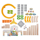 HABA 306745 Kullerbü – Spielbahn Bahnhof, Primera Pista de Bolas a Partir de 2 años, Multicolor