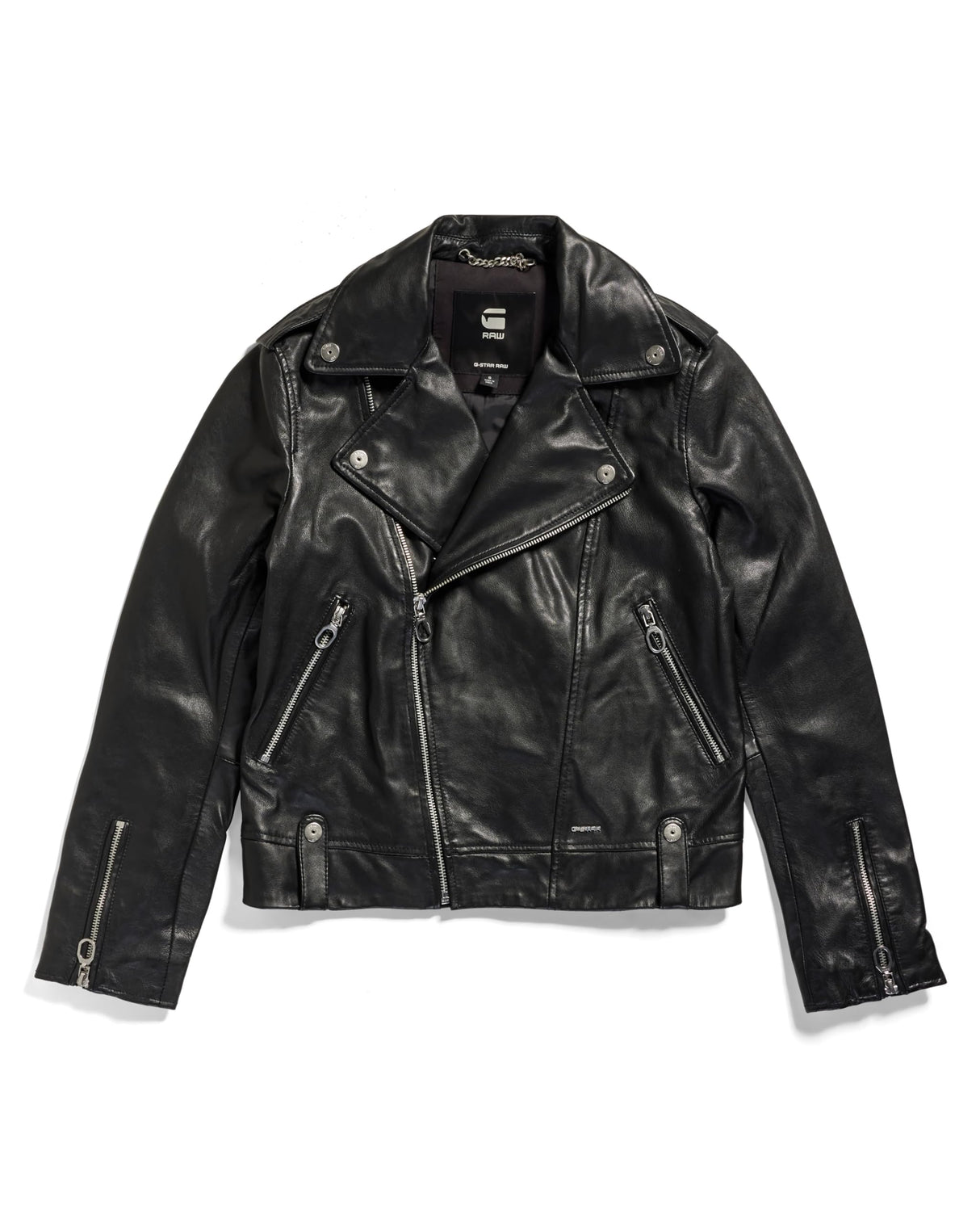 G-Star Para Mujer Chaqueta Leather Biker, Negro (dk black D24263-D555-6484), L