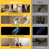 Deerma Aspiradora sin Cable DEM-T20W 2 en 1: Aspira y Friega con 180W de Potencia, Filtro HEPA, Diseño Ligero