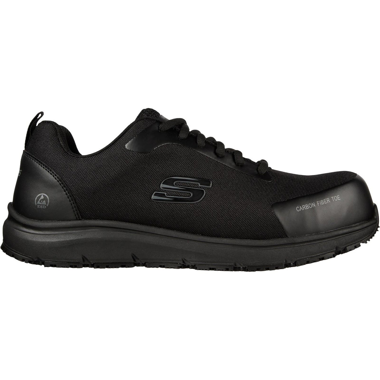 Skechers Ulmus SR Safety Toe, Zapatillas Hombre, Black/Charcoal, 46 EU