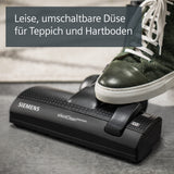 Siemens Aspirador con bolsa Z 7.0 VSZ7442S ideal para alérgicos, filtro higiénico Plus, extremadamente silencioso, boquilla de suelo para parqué, alfombra, baldosas, cable largo, boquilla XXL,