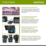 Mantona Turnaround 360 Advanced 3 - Cabezal de trípode eléctrico panorámico de rotación Continua de 360° para Timelapse Timelapse y pivotar con cámara para Smartphone Action CAM GoPro