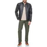 Dockers The Dylan-Chaqueta de Piel sintética, Negro, L para Hombre