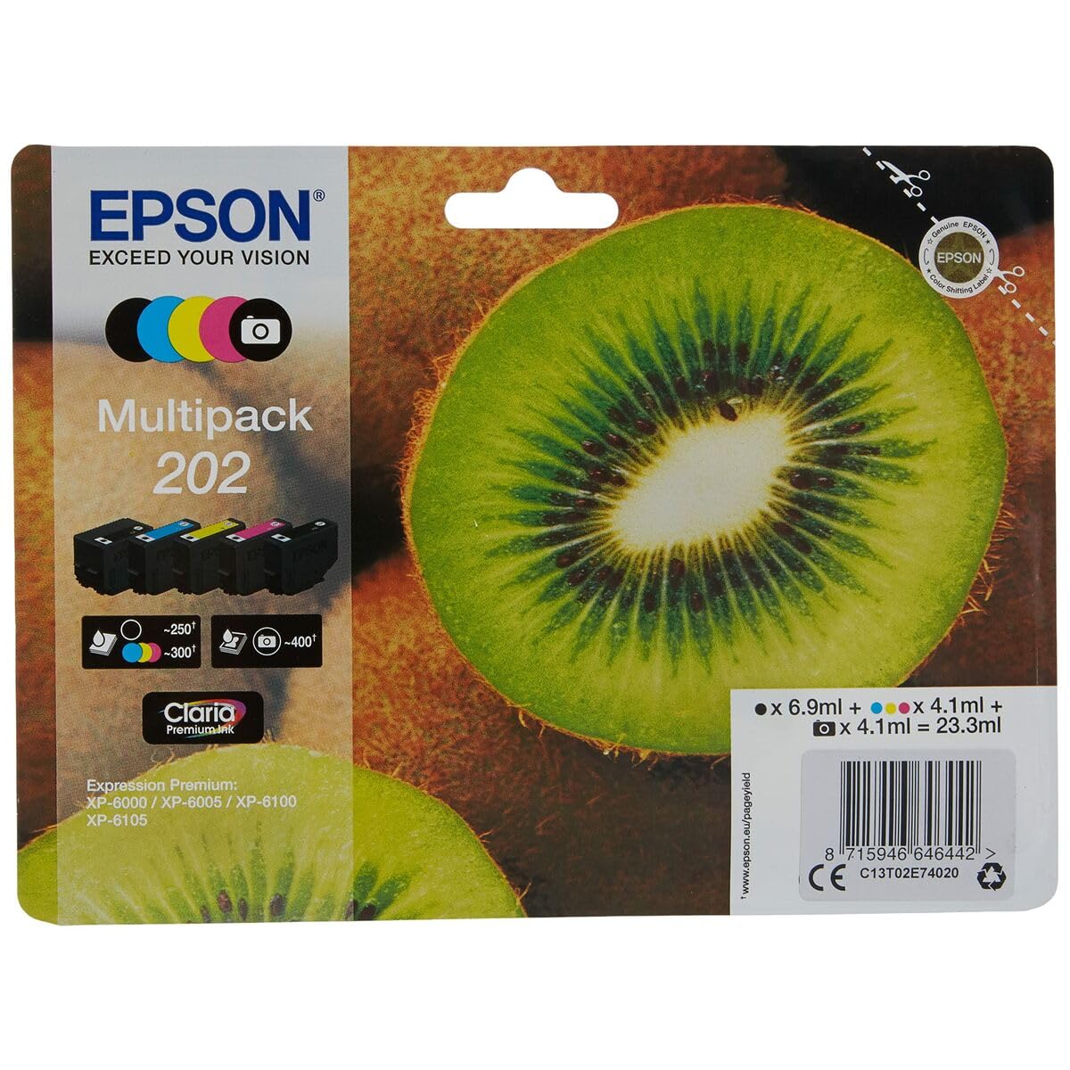 Epson Multipack 5 Colores 202 CLARIA BL