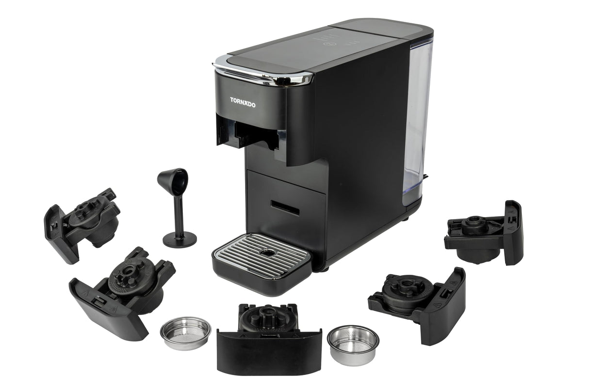 Tornado TCM7042-GS Cafetera Multifunción 5 en 1 TÉLÉVISEUR Intelligent, Color Negro (TCM-7042-GS)