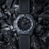 Luminox Navy Seal Series Reloj para Hombre Analógico de Cuarzo con Brazalete de Silicona XS.3501.BO.F