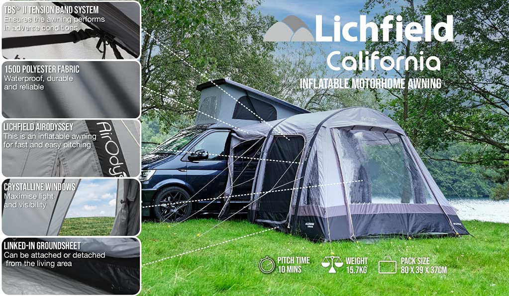 Lichfield California Drive-Away Air Awning - Excalibur, bajo