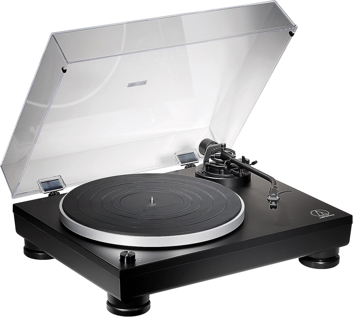 Audio-Technica LP5X Giradiscos Hi-Fi Manual de Tracción Directa con Brazo en Forma De J Negro