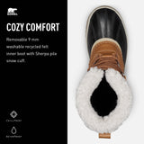 Sorel 1964 Pac Nylon WP, Botas para nieve impermeables, Hombre, Camel Brown Black Collection 2023 2024, 42.5 EU