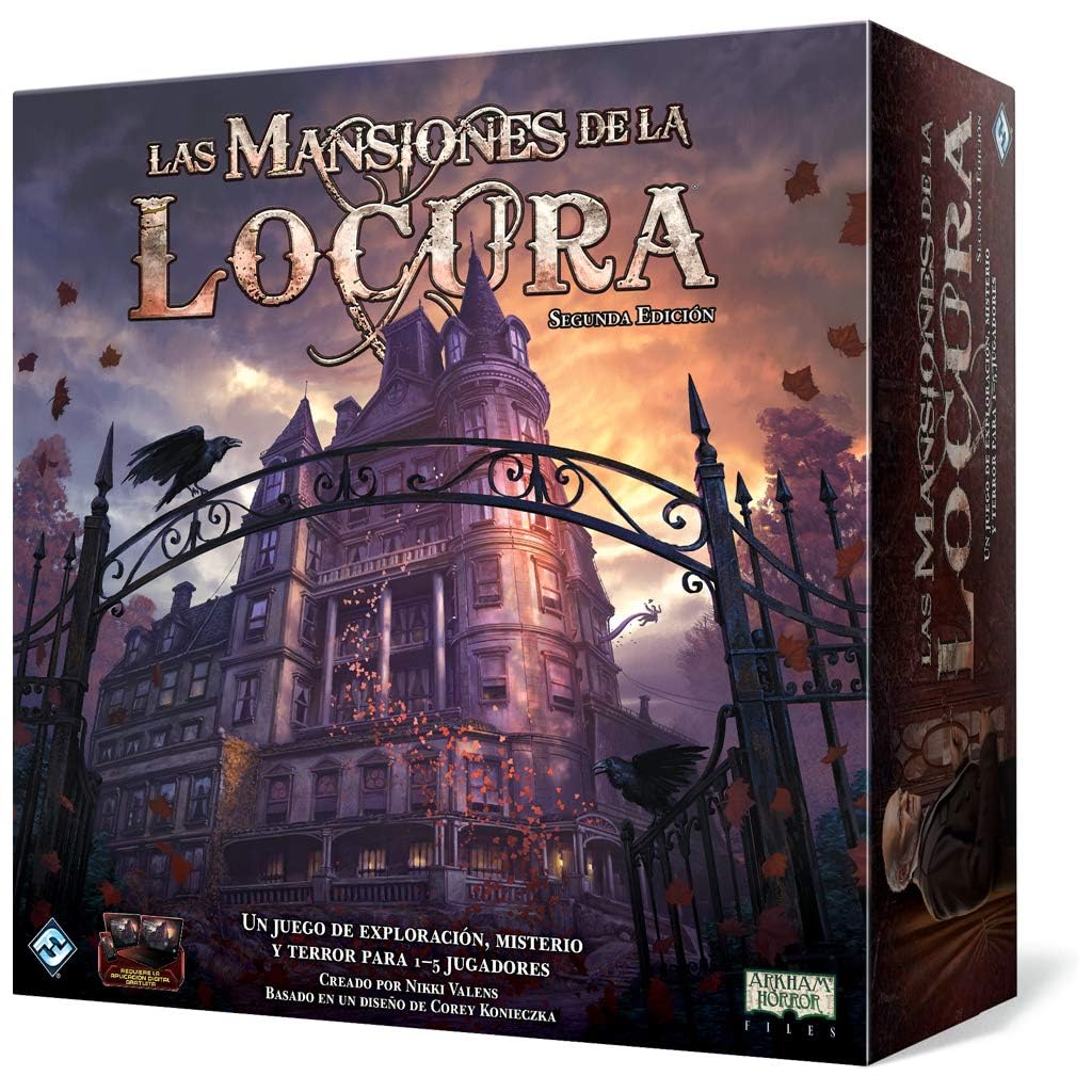 Fantasy Flight Games | Las Mansiones de la Locura | Juego de Mesa Cooperativo de Investigación y Terror | A Partir de 14 Años | De 1 a 5 Jugadores | 2-3 Horas por Partida | Español