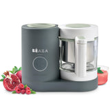 BÉABA Babycook Neo, Robot de cocina infantil, tritura, cocina y cuece al vapor, Rápido en 15 minutos, Recipiente de vidrio y cesta de acero inoxidable, Para Bebés y Niños, Gris mineral
