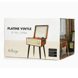 Halterrego Platino Vinilo Cottage Bluetooth out 4 Pies Desmontables Patrón Cuero Vintage
