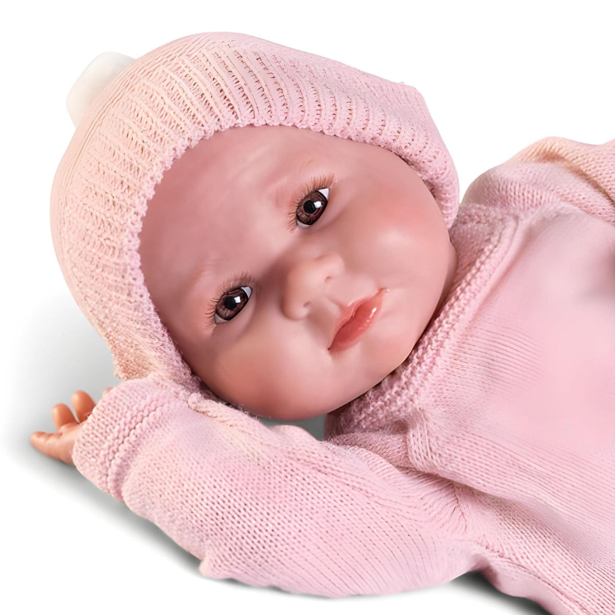 Muñecas Antonio Juan | Sweet Reborn Luca en Conjunto de Punto | Cuerpo de Tela Ponderado 42 cm | Articulaciones Móviles | Ref. 80324 - Colección 2024