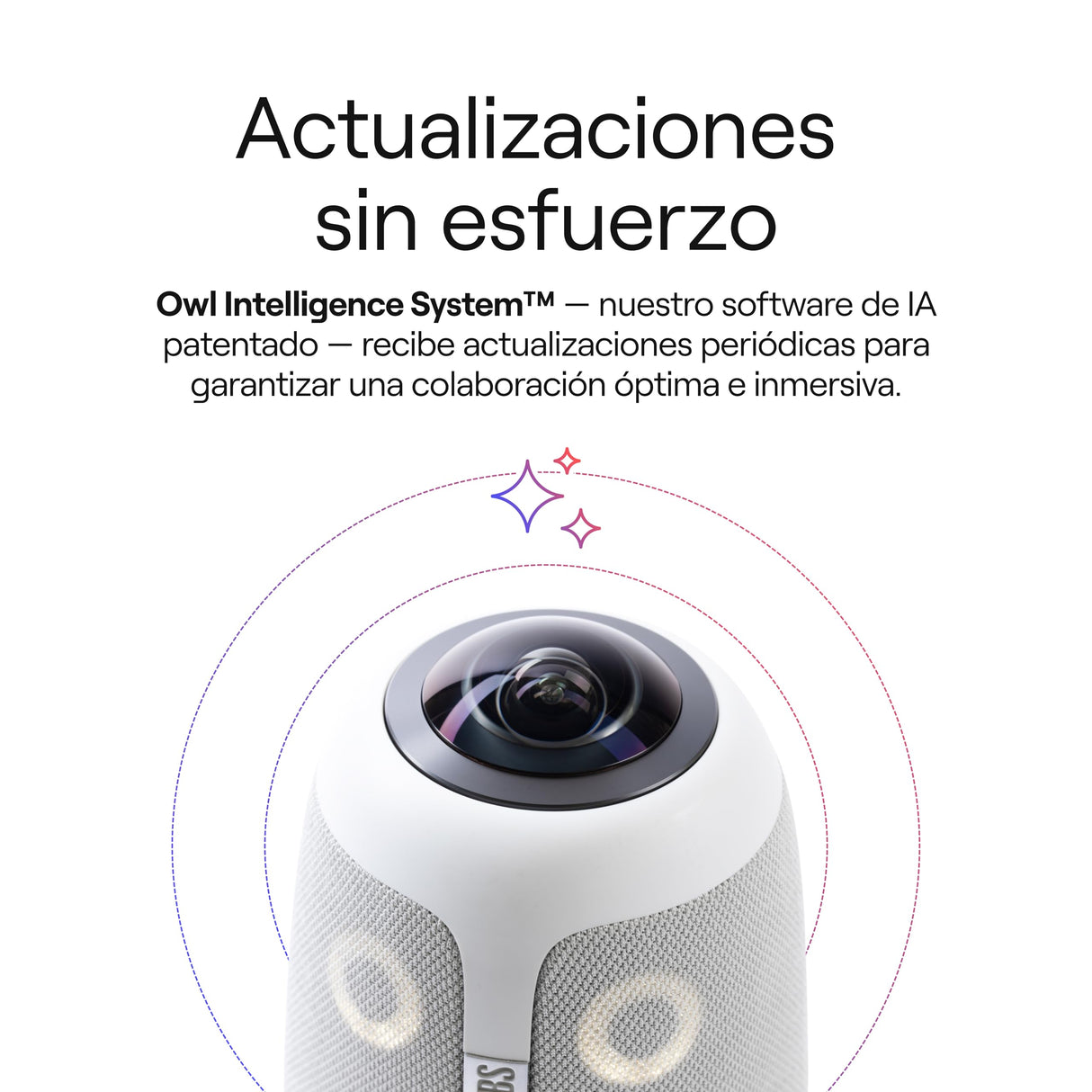 Owl Labs Meeting 3: cámara de videoconferencia Inteligente de 360 y 1080p HD, Micro y Altavoz (Vista orador Activo Zoom Inteligente y Ecualizador Ruido), Gris